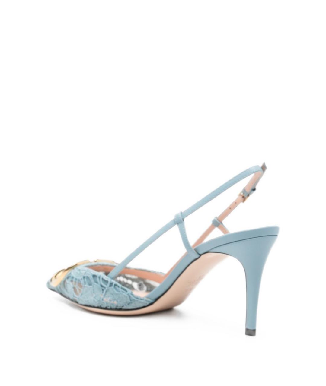 VALENTINO Голубые текстильные туфли, фото 2