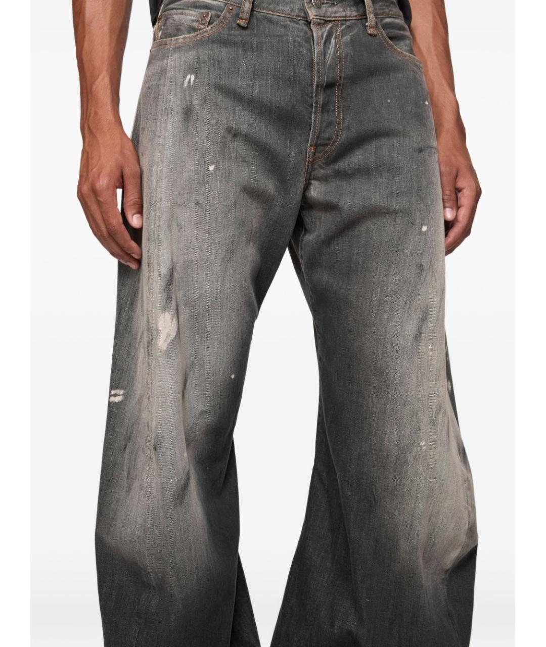 ACNE STUDIOS Черные хлопковые прямые джинсы, фото 3