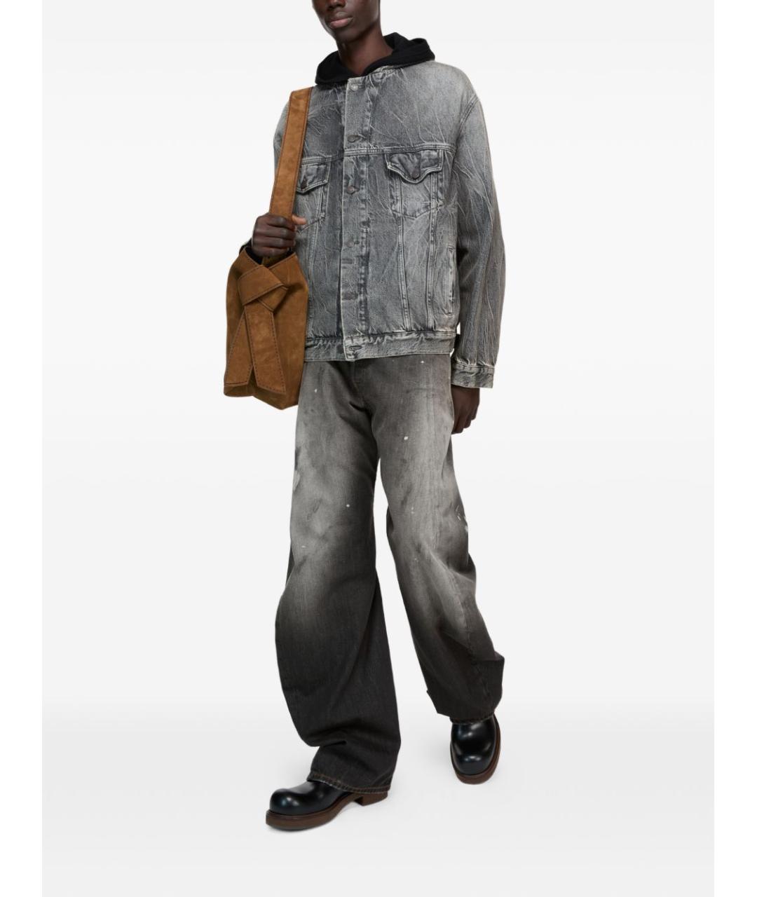 ACNE STUDIOS Черные хлопковые прямые джинсы, фото 2