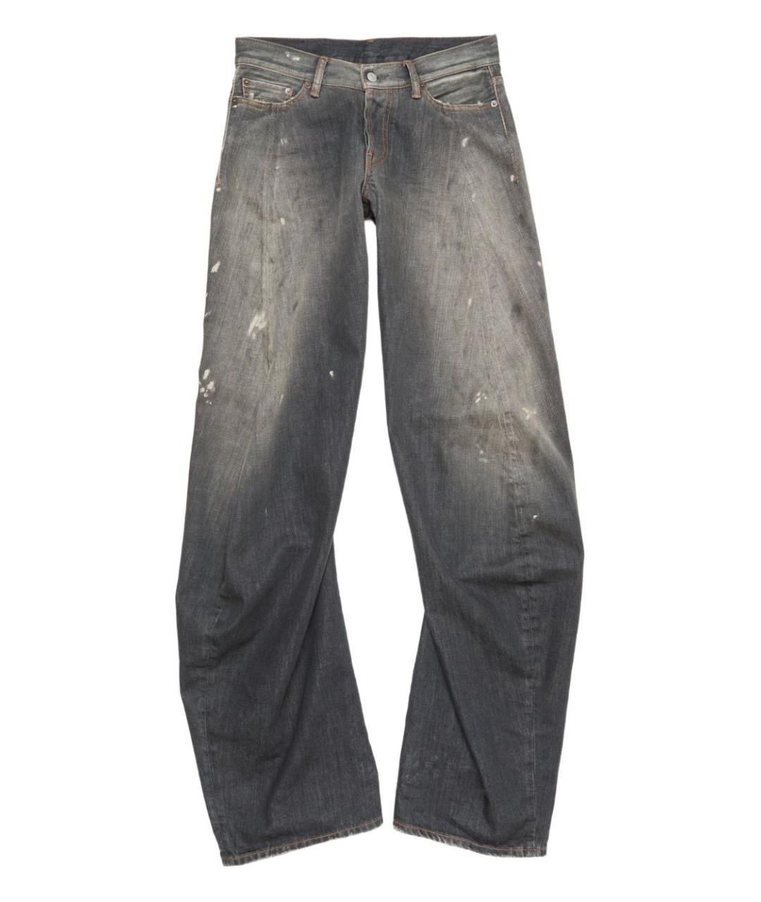 ACNE STUDIOS Черные хлопковые прямые джинсы, фото 1