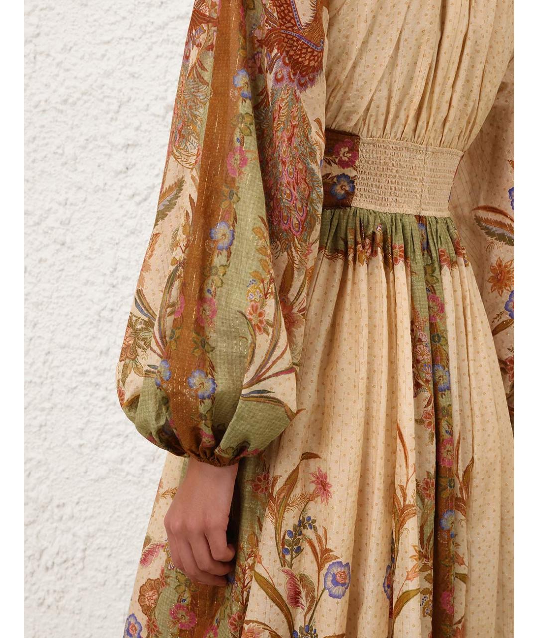 ZIMMERMANN Бежевое хлопковое повседневное платье, фото 5