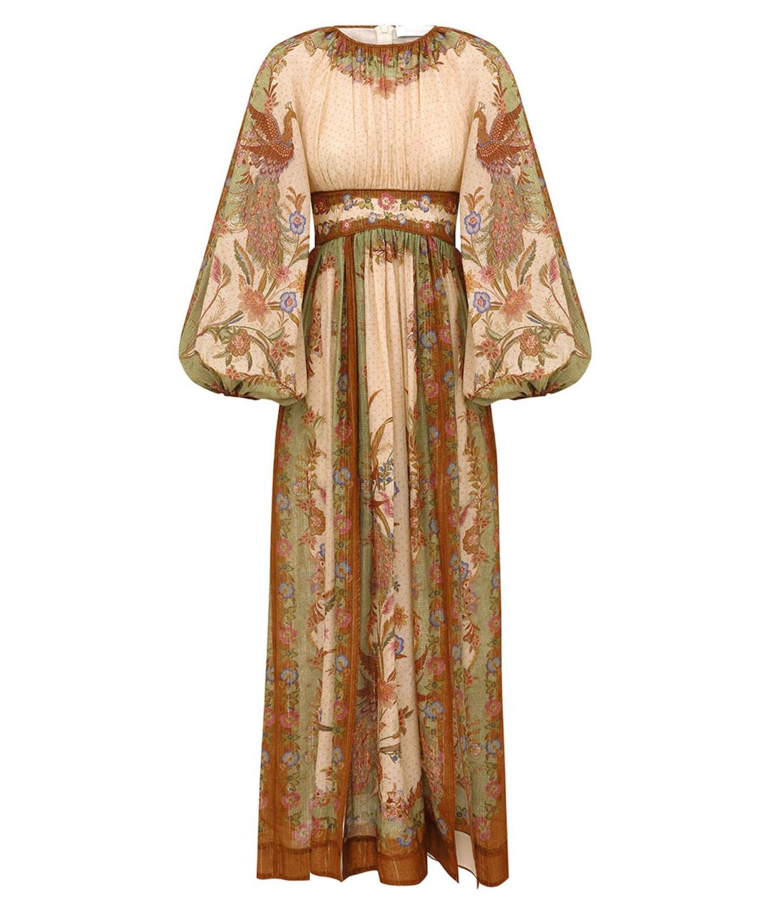 ZIMMERMANN Бежевое хлопковое повседневное платье, фото 1