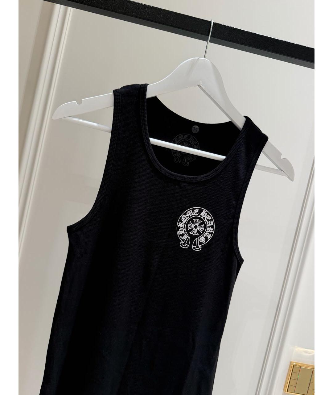 CHROME HEARTS Черная хлопковая майка, фото 2
