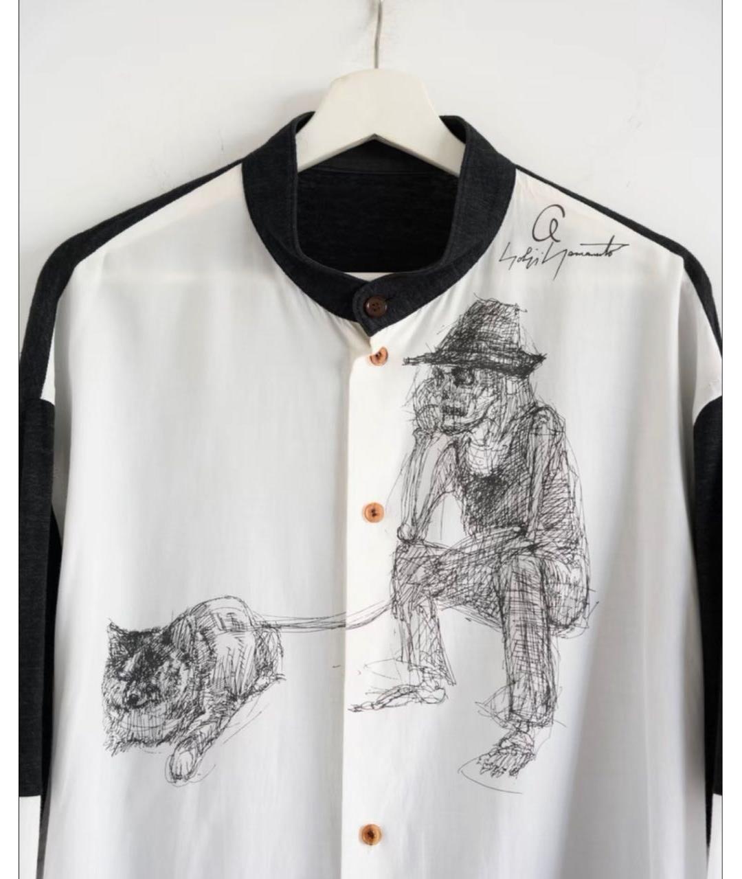 YOHJI YAMAMOTO Белая хлопковая классическая рубашка, фото 3