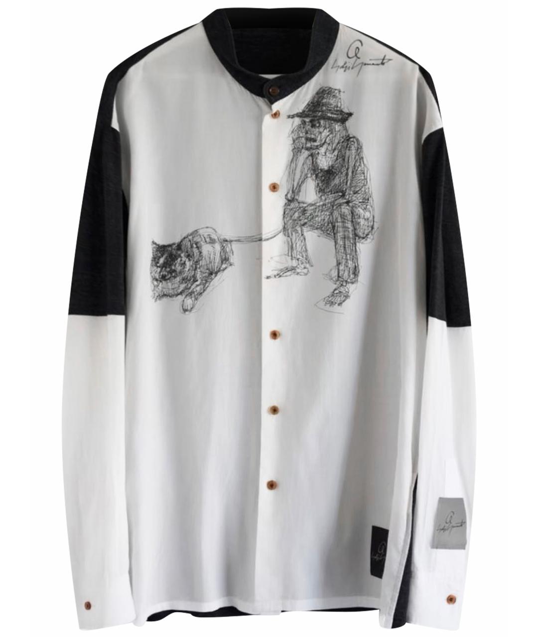 YOHJI YAMAMOTO Белая хлопковая классическая рубашка, фото 1