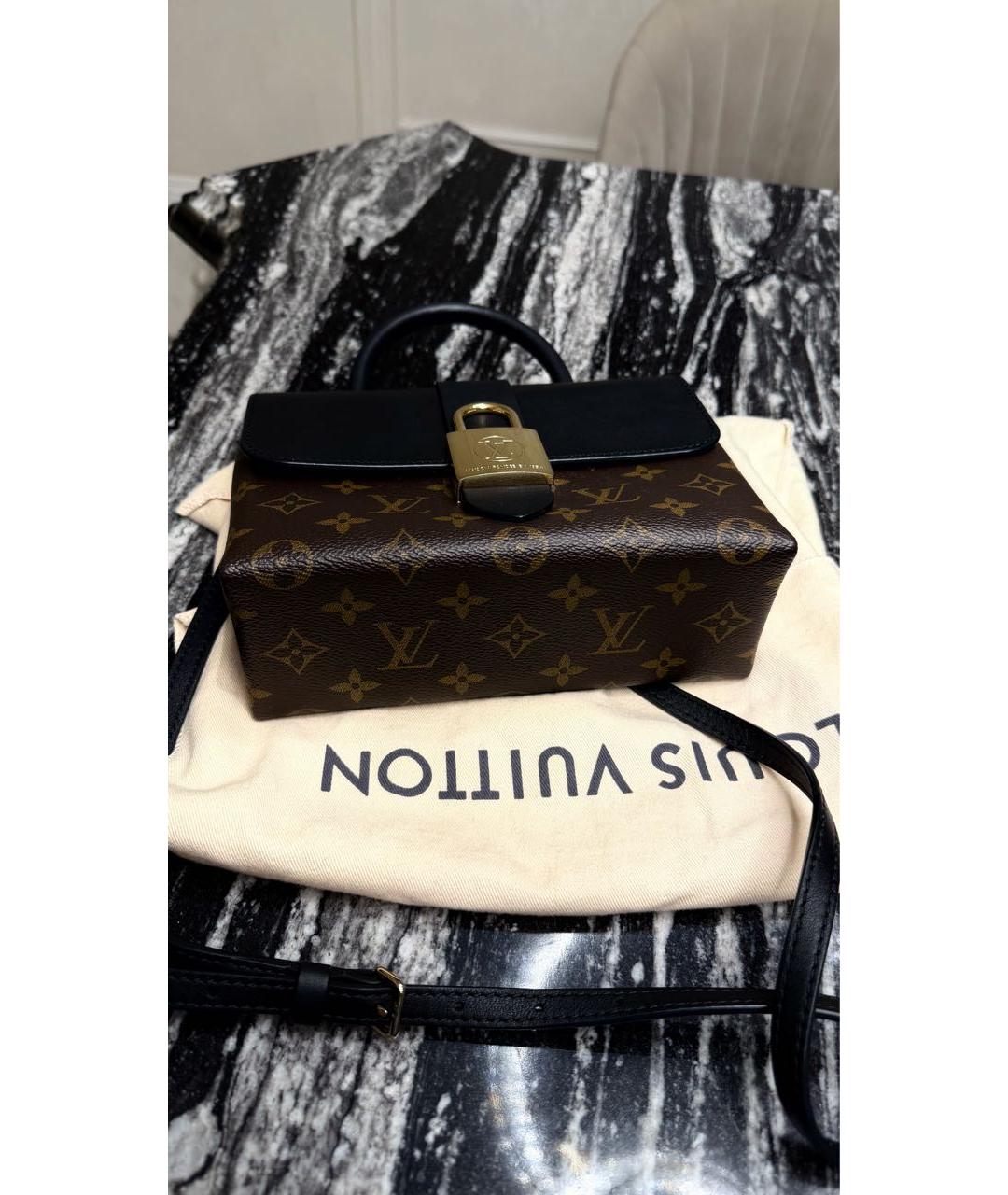 LOUIS VUITTON Коричневая кожаная сумка через плечо, фото 3