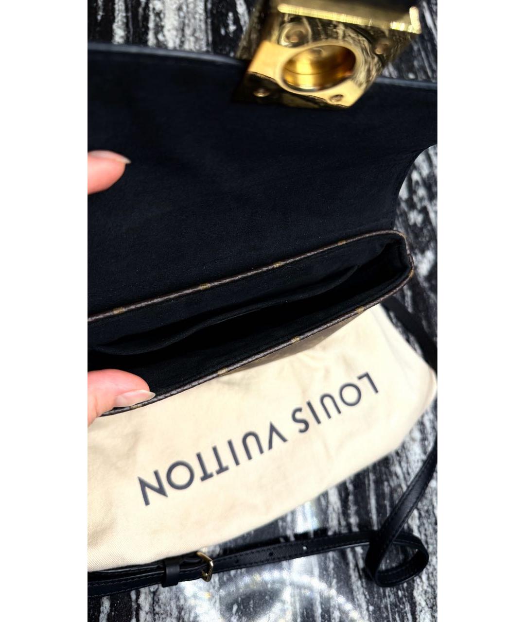 LOUIS VUITTON Коричневая кожаная сумка через плечо, фото 4