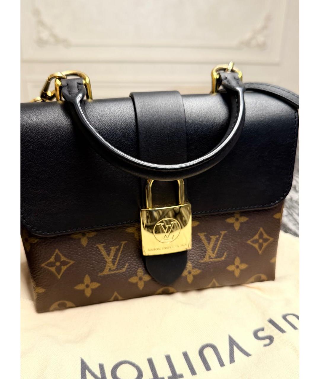 LOUIS VUITTON Коричневая кожаная сумка через плечо, фото 5