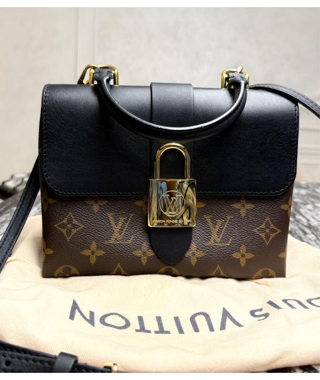 LOUIS VUITTON Коричневая кожаная сумка через плечо, фото 6
