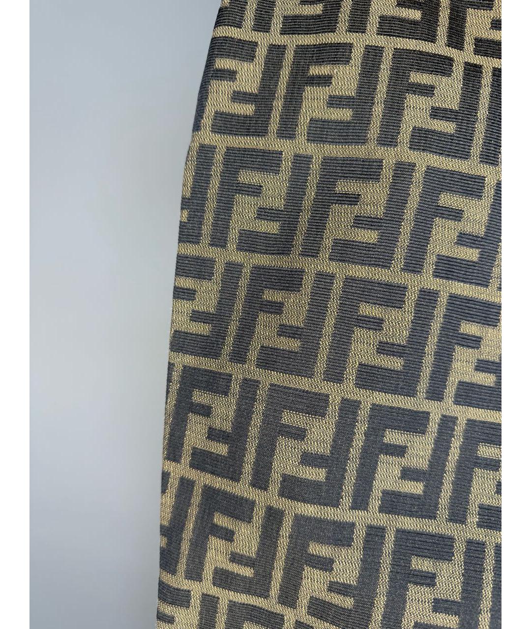 FENDI Коричневые джинсы слим, фото 6