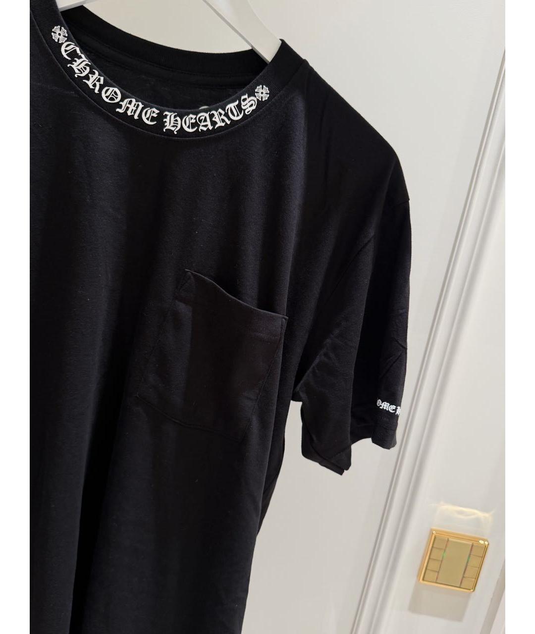 CHROME HEARTS Черная хлопковая футболка, фото 3
