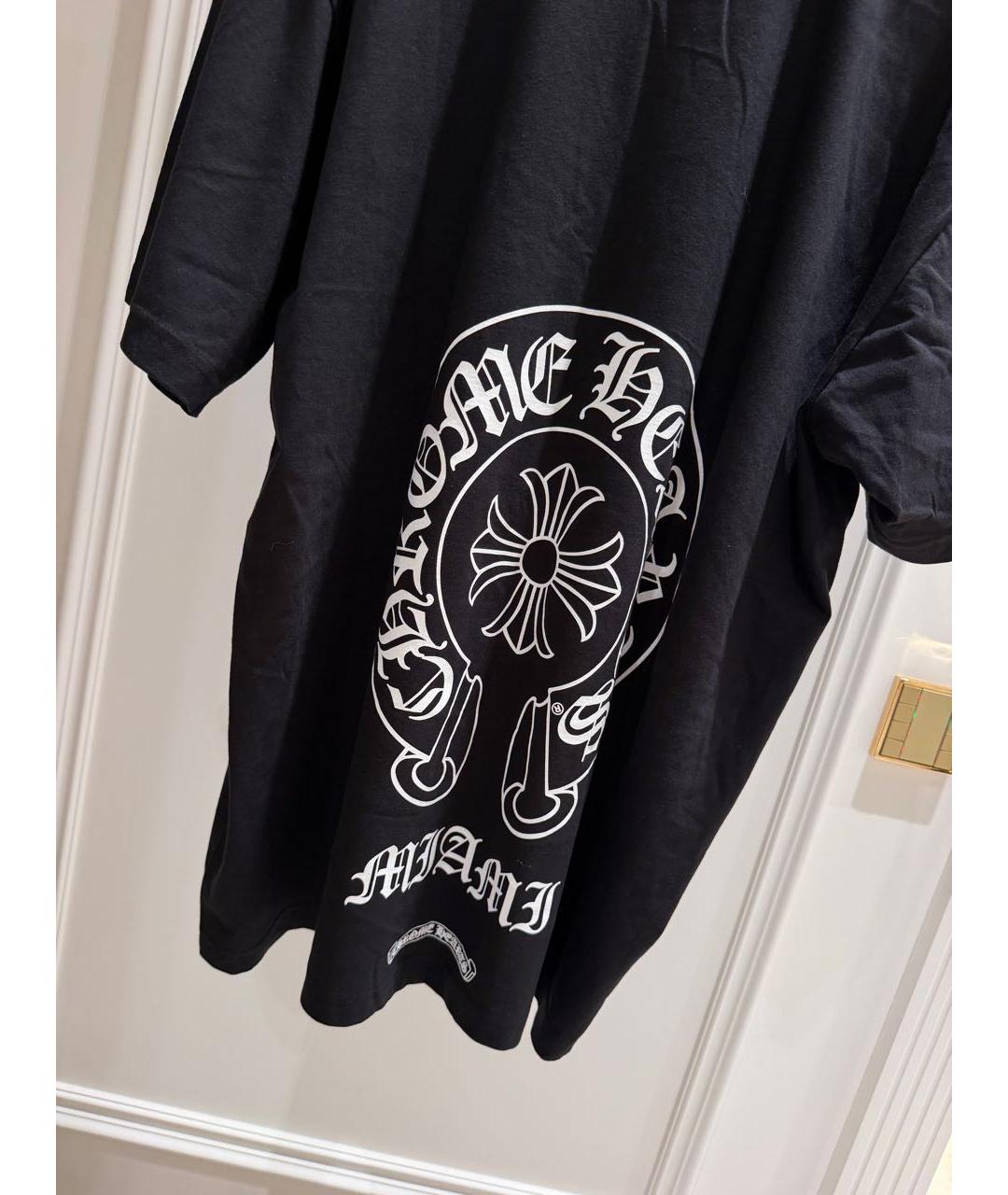 CHROME HEARTS Черная хлопковая футболка, фото 5