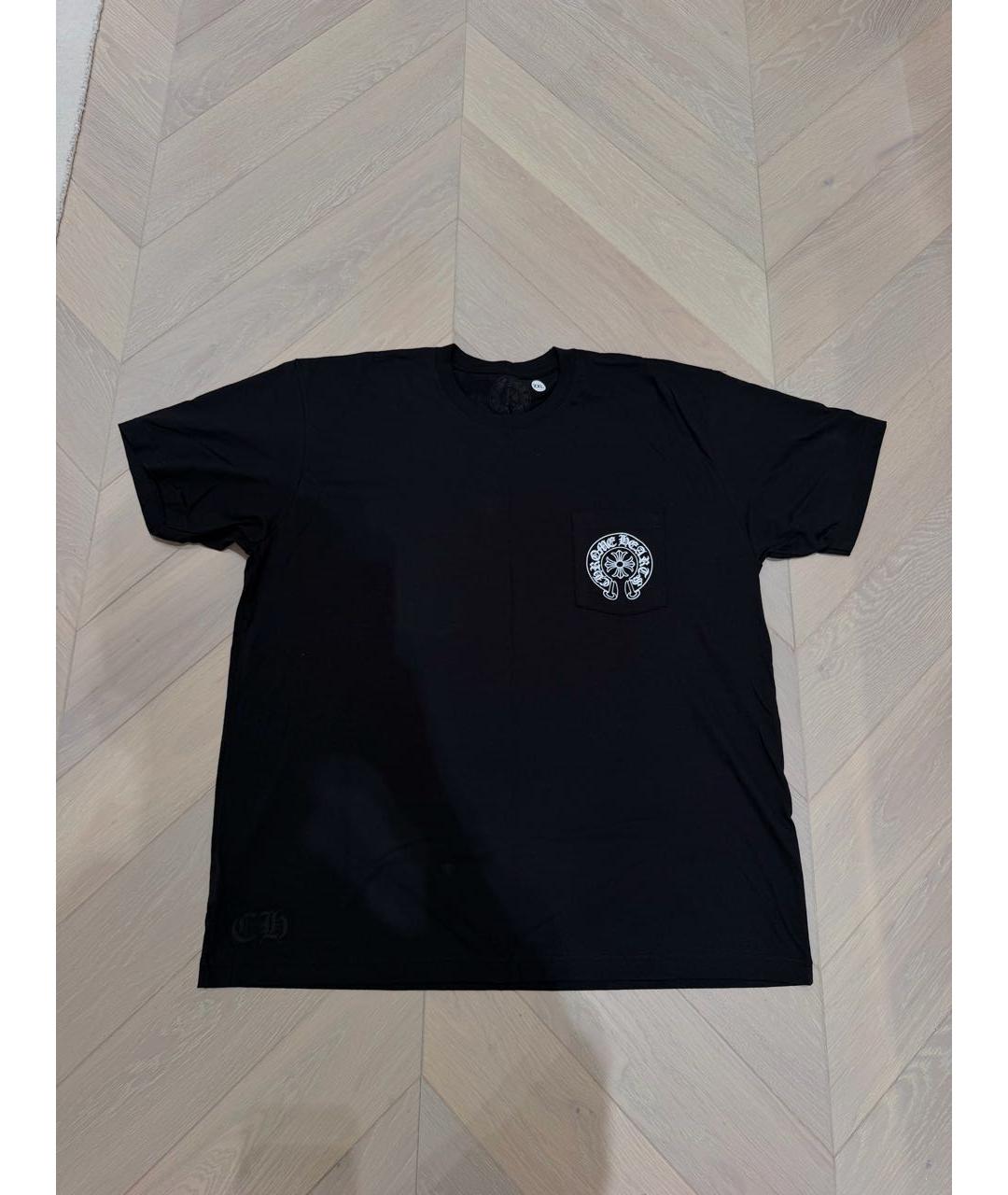 CHROME HEARTS Черная хлопковая футболка, фото 8