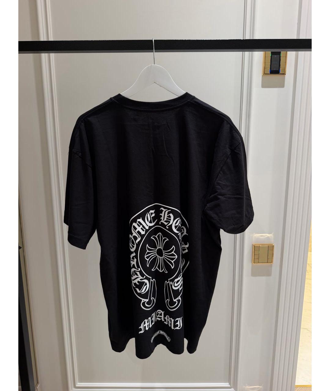 CHROME HEARTS Черная хлопковая футболка, фото 4