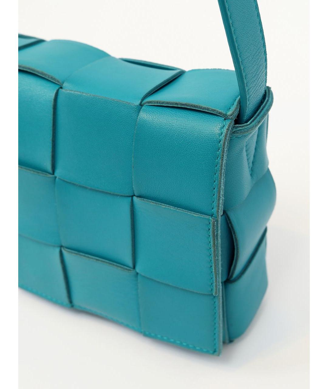 BOTTEGA VENETA Бирюзовая кожаная сумка через плечо, фото 7