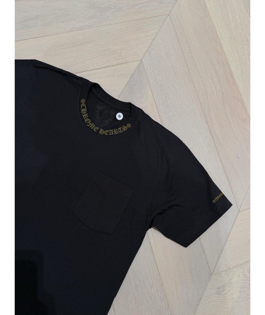 CHROME HEARTS Черная хлопковая футболка, фото 6