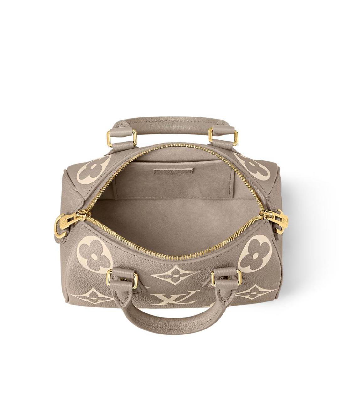 LOUIS VUITTON Бежевая кожаная сумка с короткими ручками, фото 2