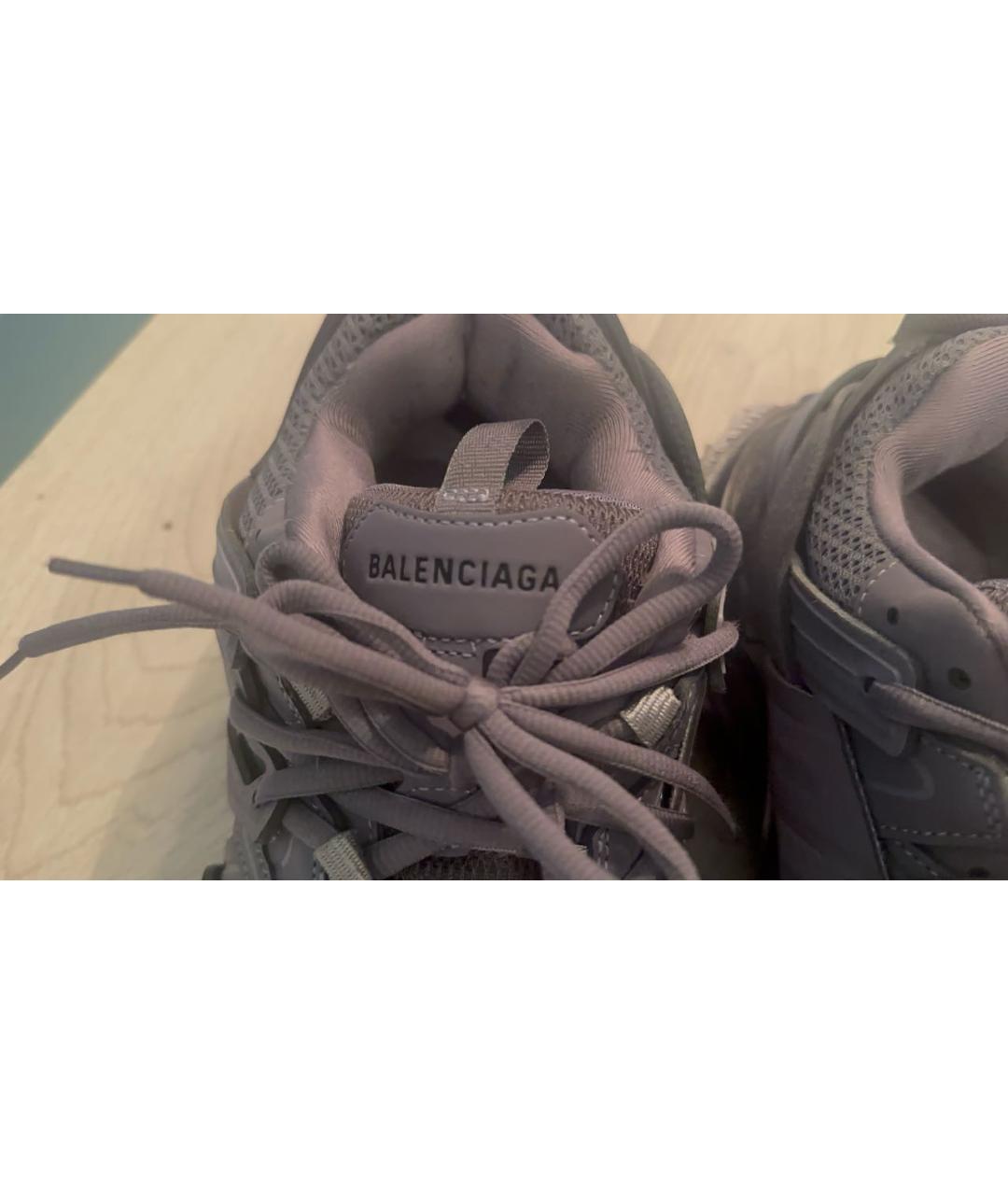 BALENCIAGA Фиолетовые низкие кроссовки / кеды, фото 4