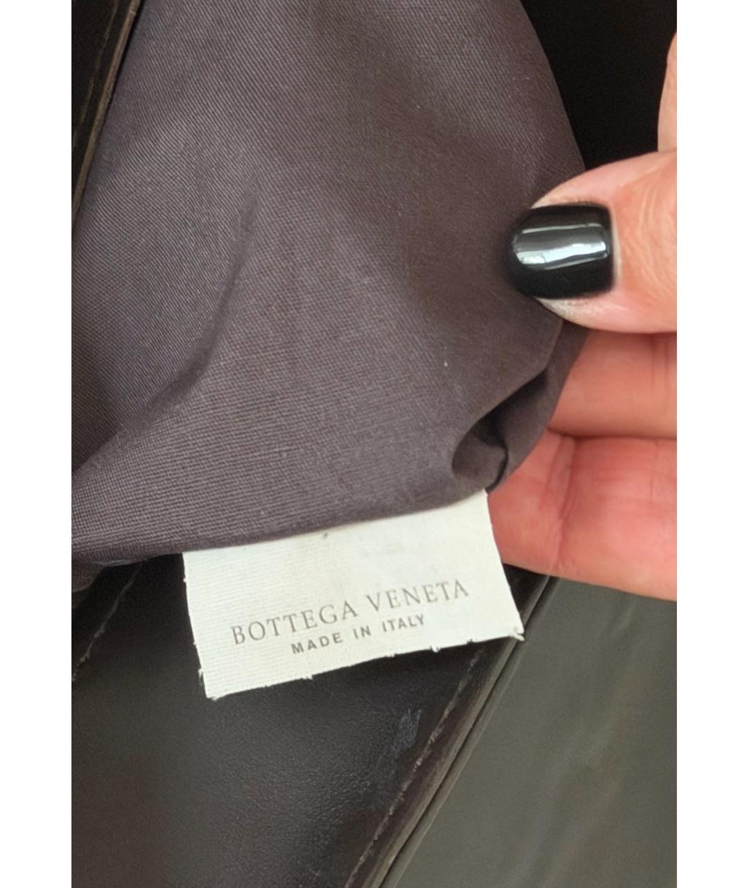 BOTTEGA VENETA Коричневый плетеный портфель, фото 5