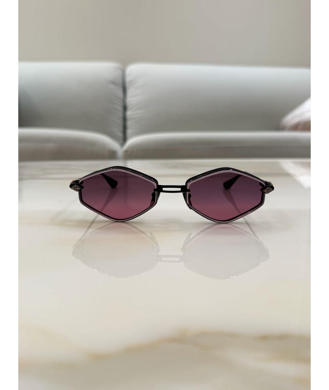 CHROME HEARTS Черные металлические солнцезащитные очки, фото 7