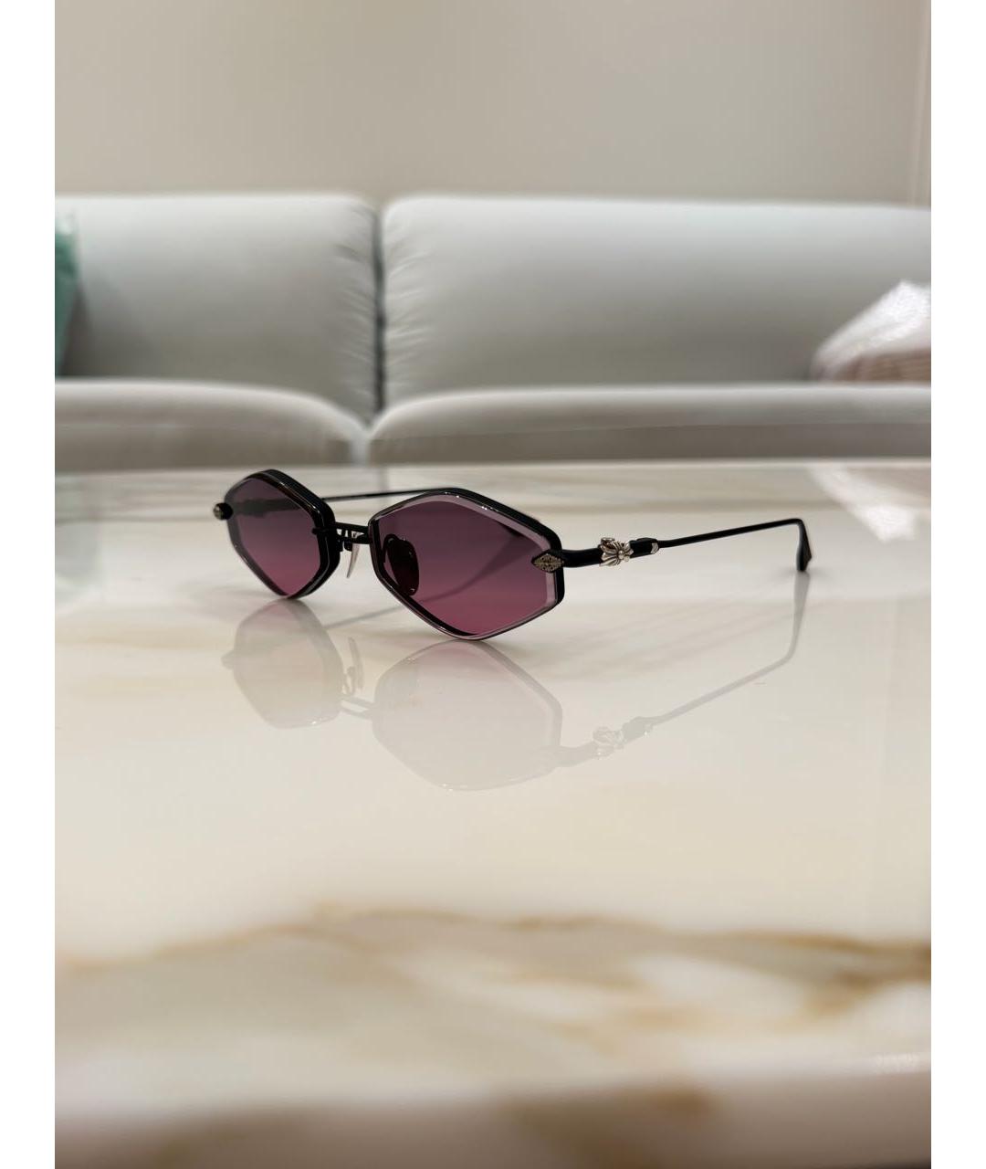 CHROME HEARTS Черные металлические солнцезащитные очки, фото 2