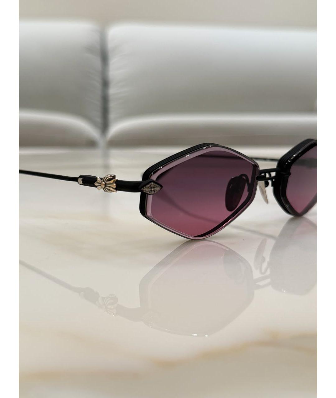 CHROME HEARTS Черные металлические солнцезащитные очки, фото 4
