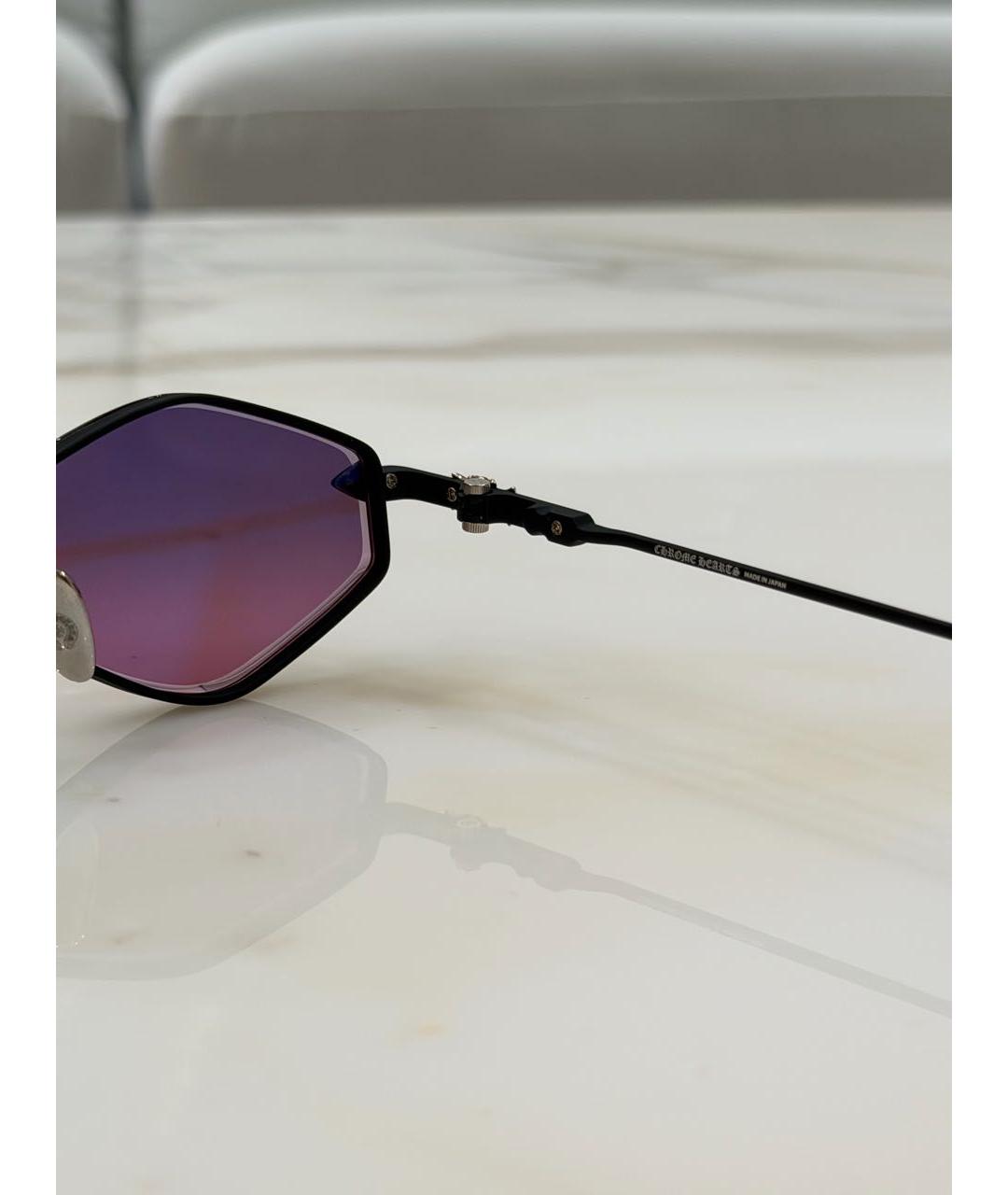 CHROME HEARTS Черные металлические солнцезащитные очки, фото 5