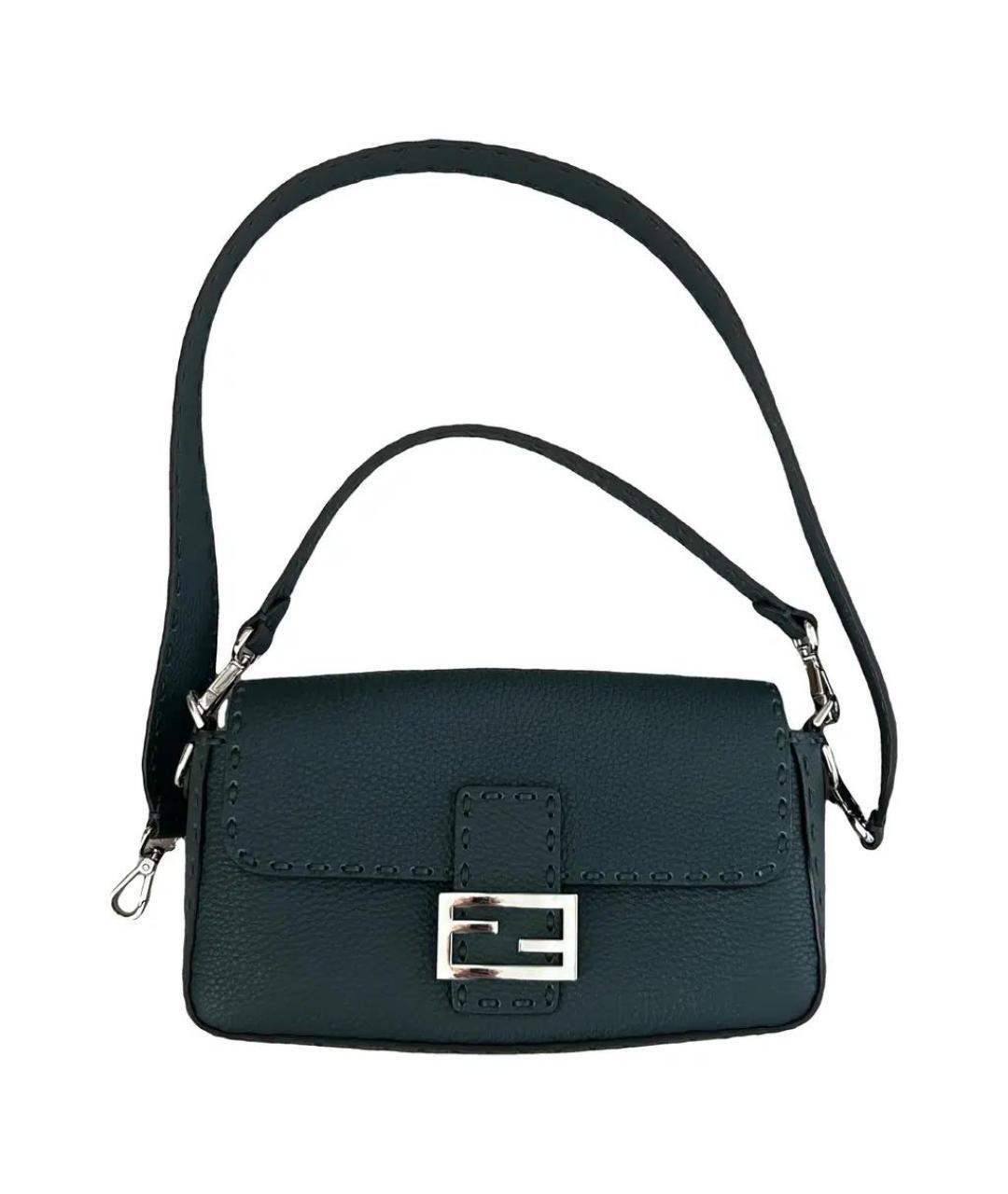 FENDI Зеленая кожаная сумка через плечо, фото 6
