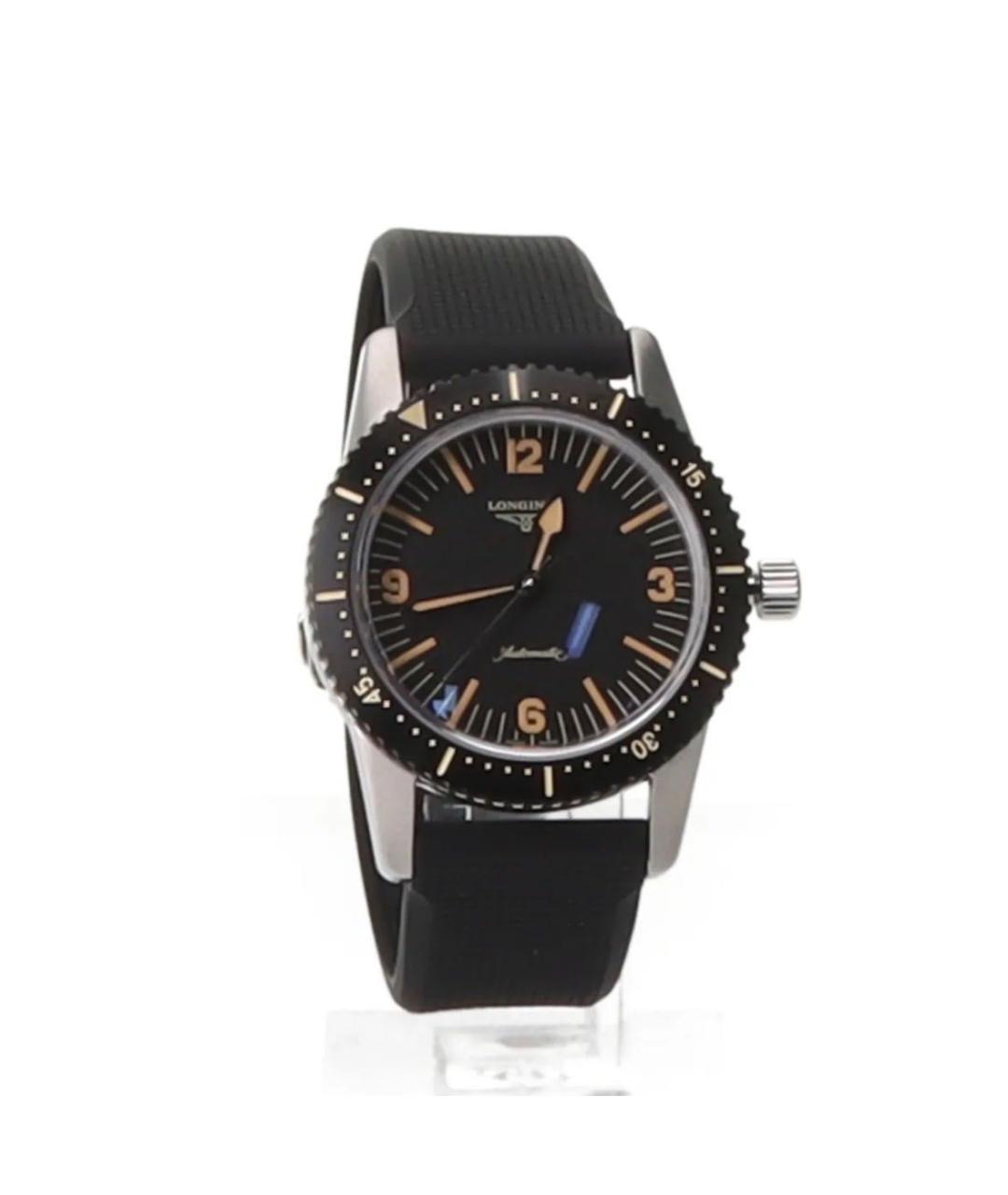LONGINES Черные часы, фото 7