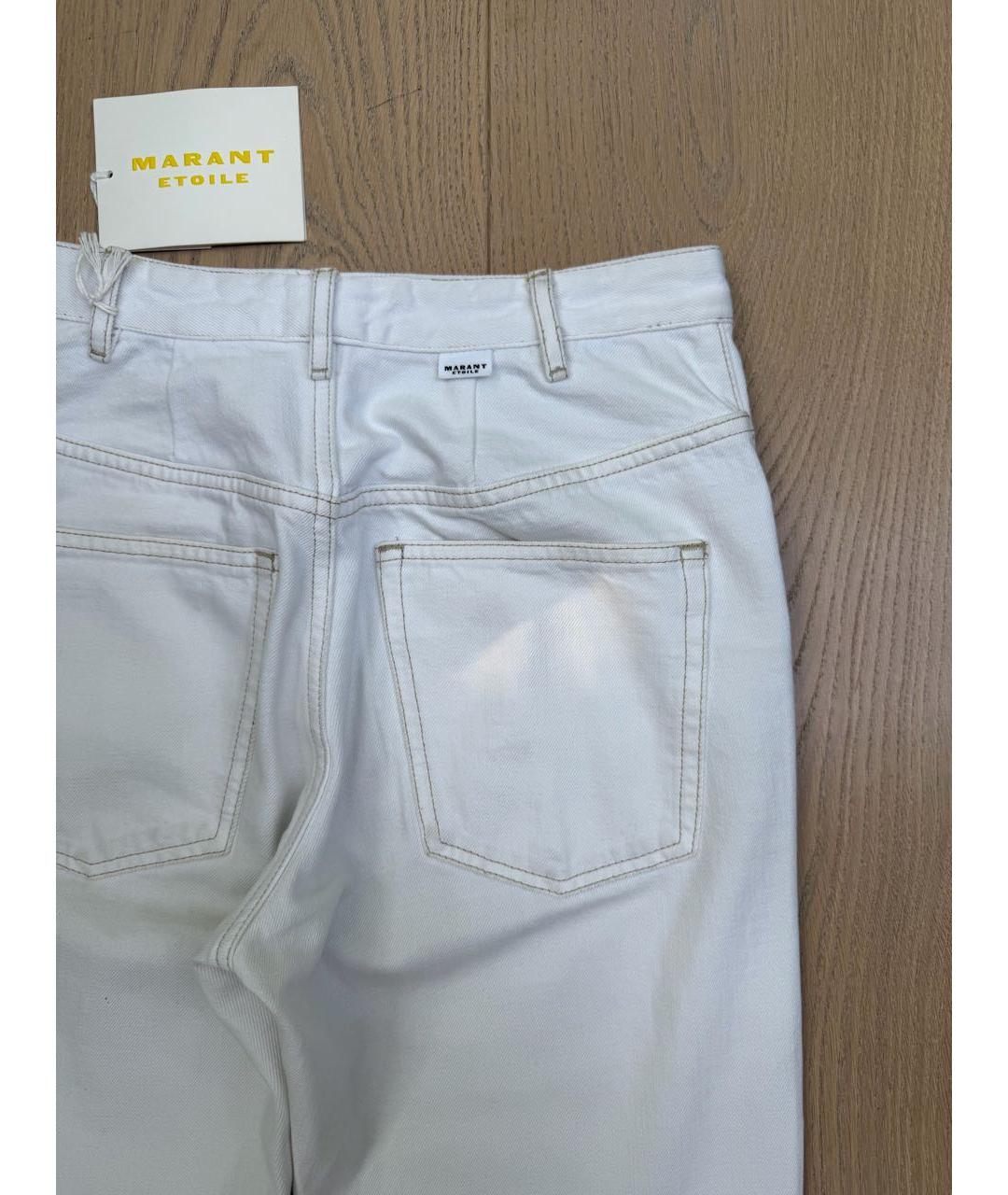 ISABEL MARANT ETOILE Белые хлопковые прямые джинсы, фото 5