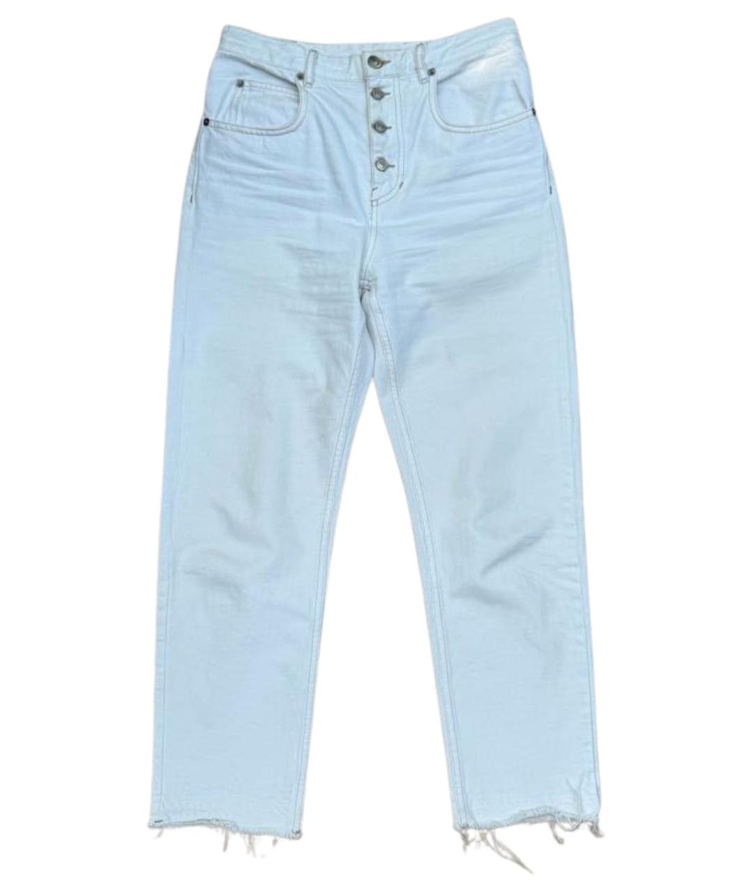 ISABEL MARANT ETOILE Белые хлопковые прямые джинсы, фото 1