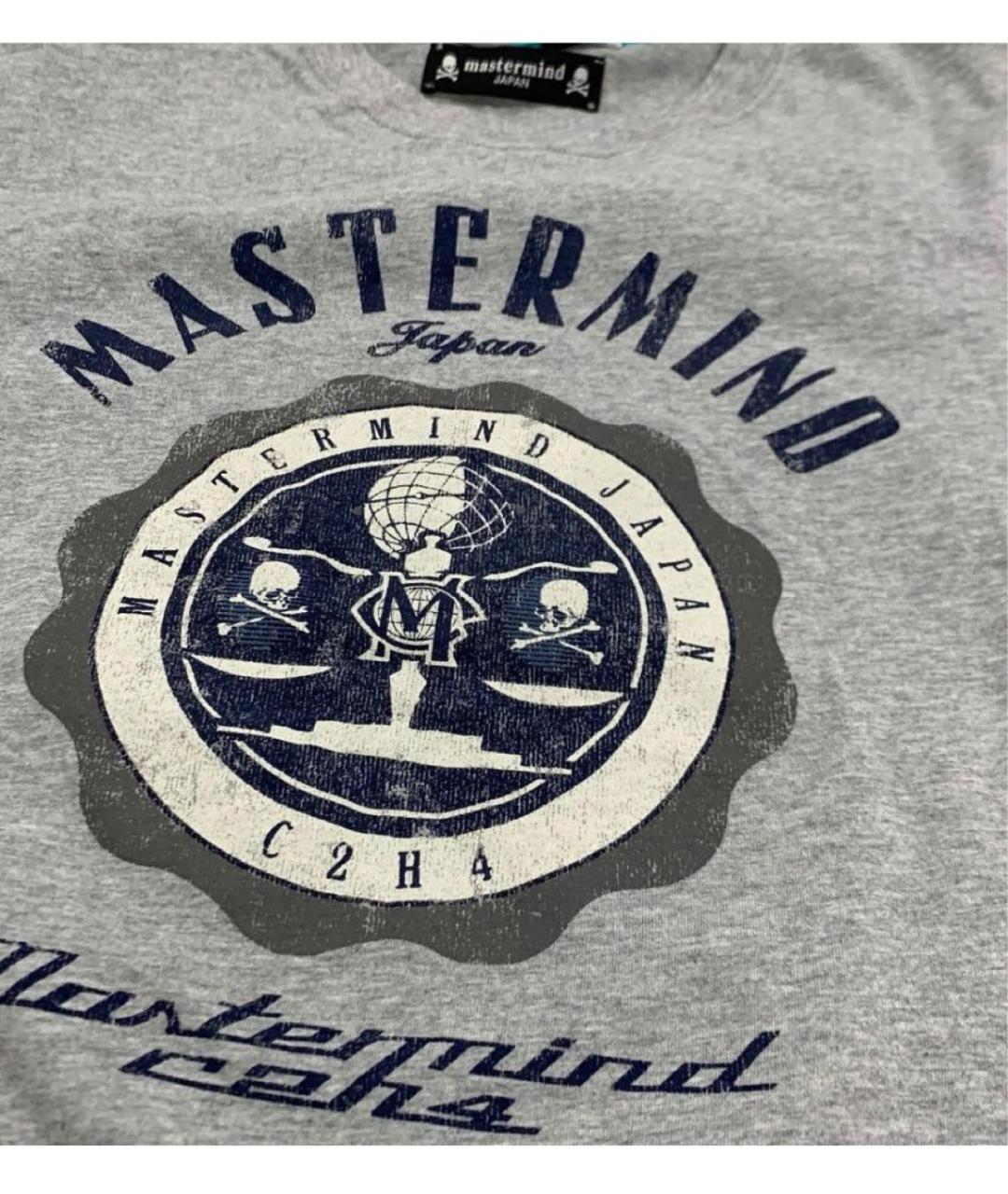 MASTERMIND JAPAN Серая хлопковая футболка, фото 2