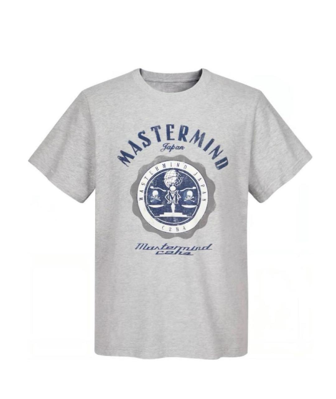 MASTERMIND JAPAN Серая хлопковая футболка, фото 5