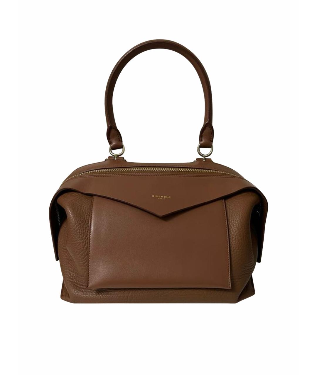 GIVENCHY Коричневая кожаная сумка тоут, фото 1