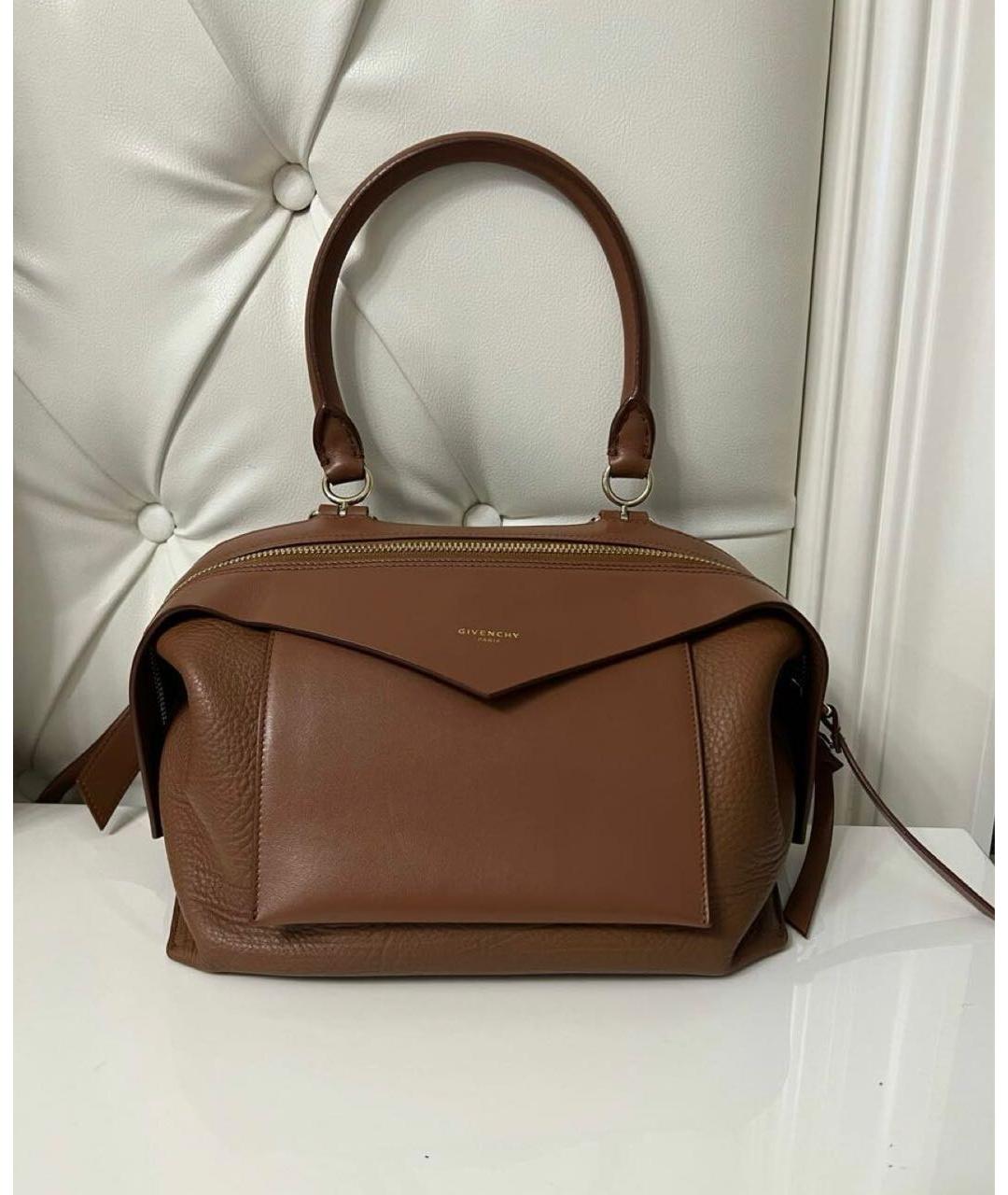 GIVENCHY Коричневая кожаная сумка тоут, фото 7