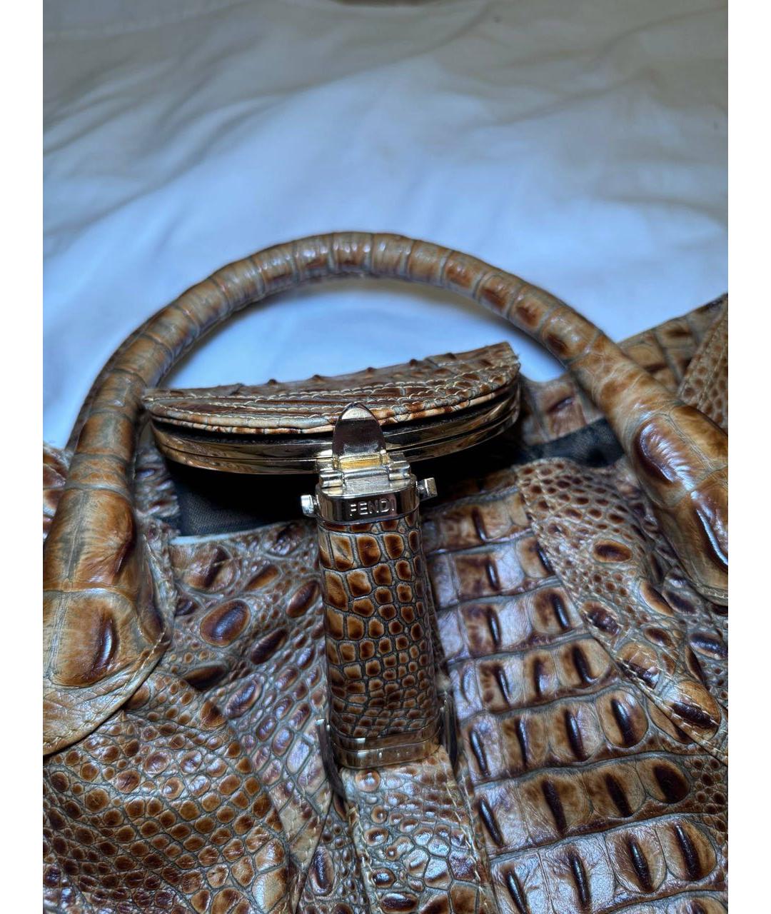 FENDI Сумка тоут из кожи аллигатора, фото 2