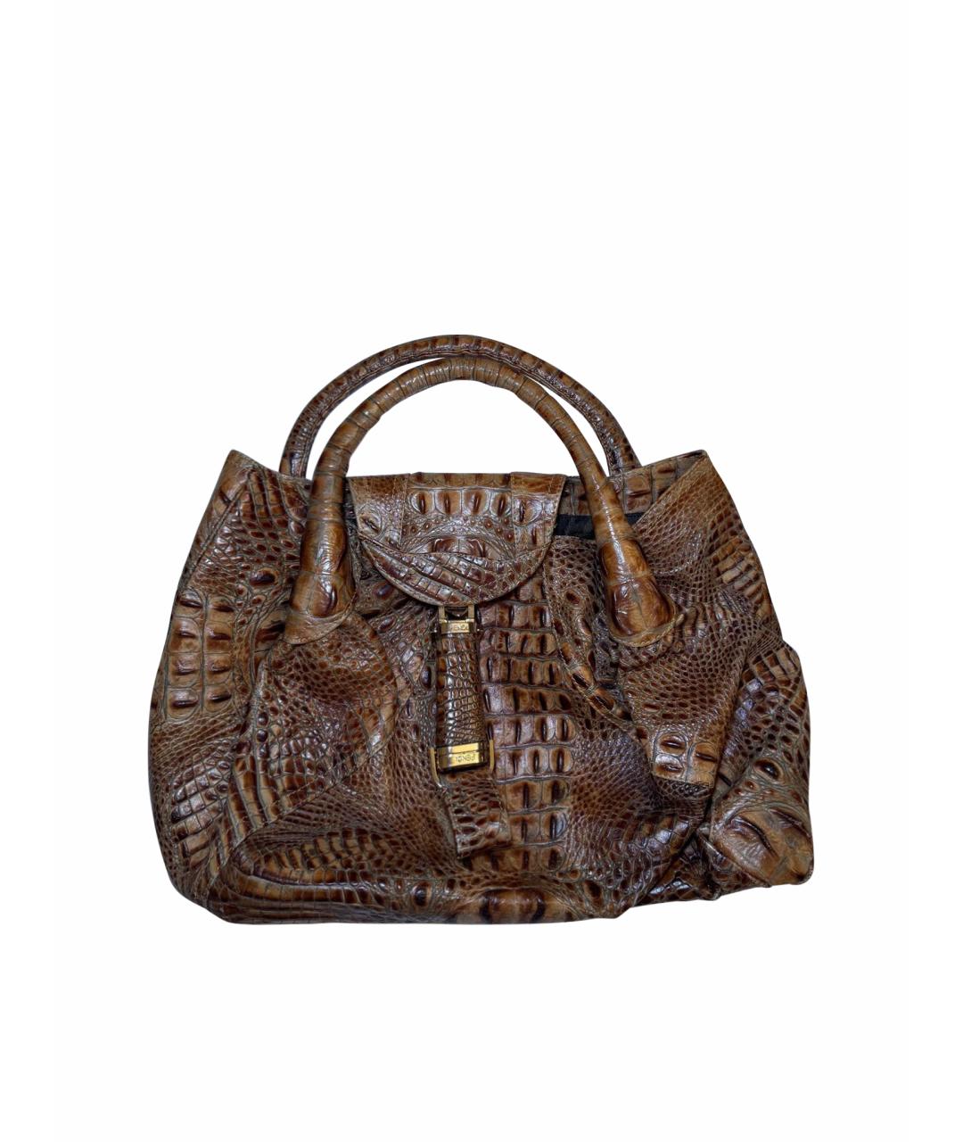 FENDI Сумка тоут из кожи аллигатора, фото 9