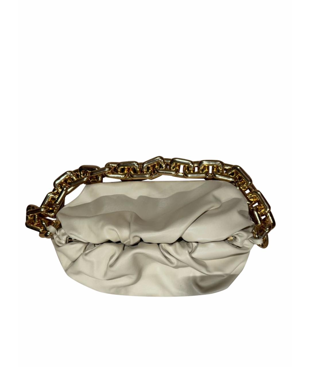 BOTTEGA VENETA Бежевая кожаная сумка с короткими ручками, фото 1