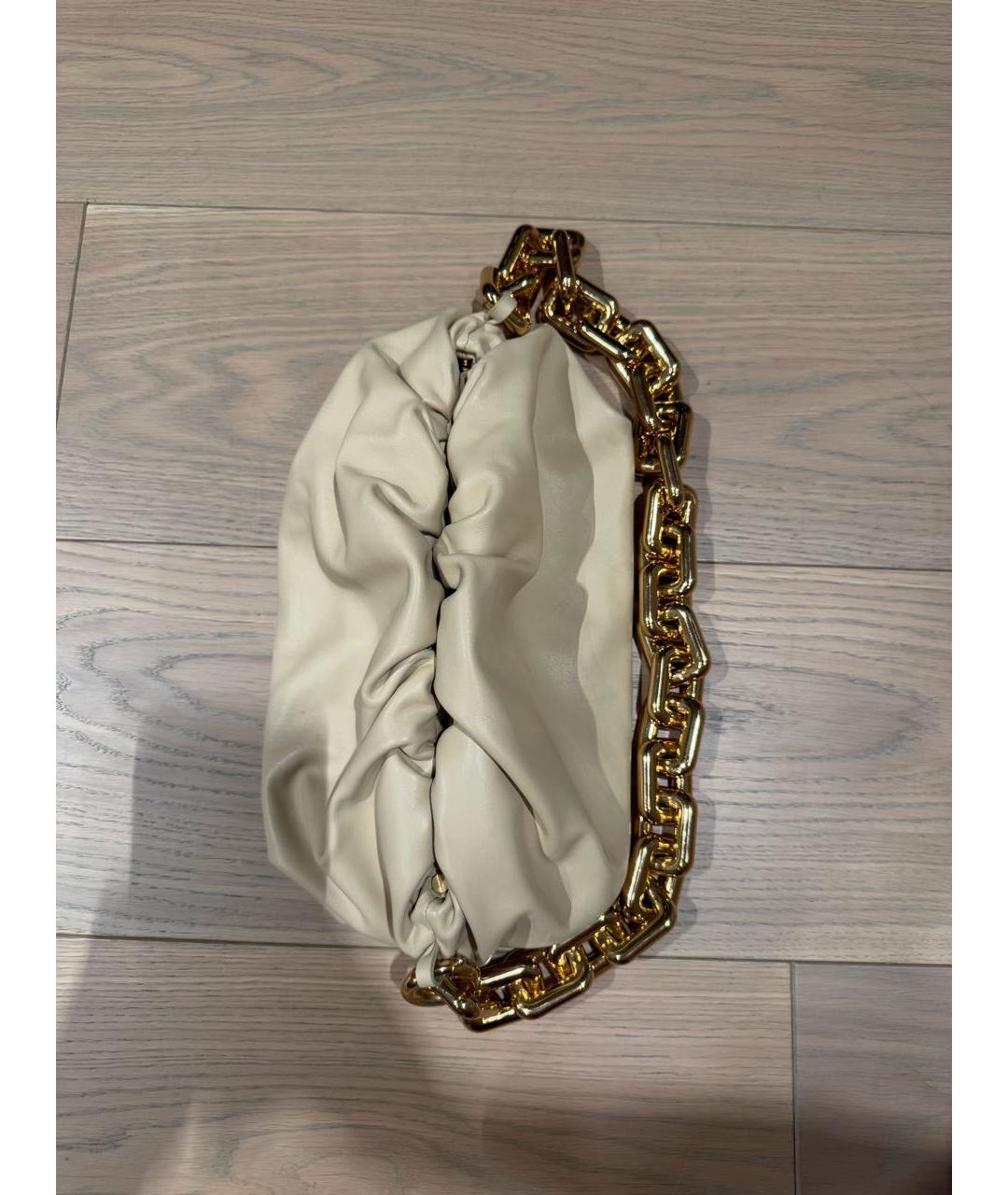 BOTTEGA VENETA Бежевая кожаная сумка с короткими ручками, фото 5