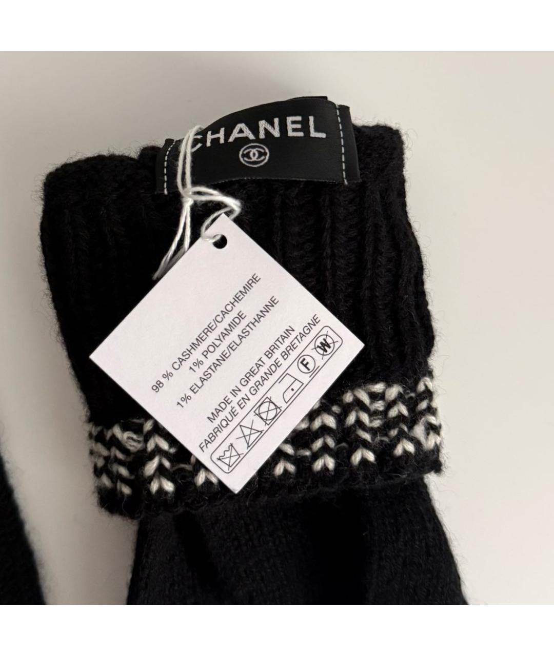 CHANEL Черная кашемировая шапка, фото 8