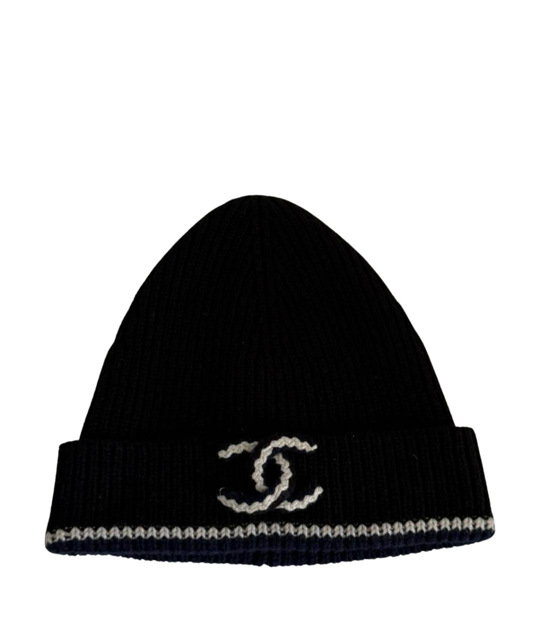 CHANEL Черная кашемировая шапка, фото 1