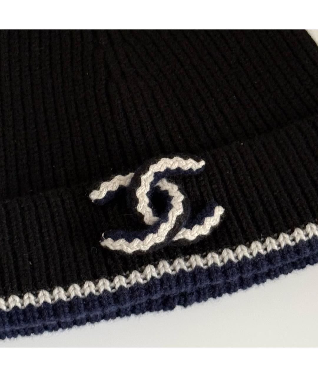 CHANEL Черная кашемировая шапка, фото 3
