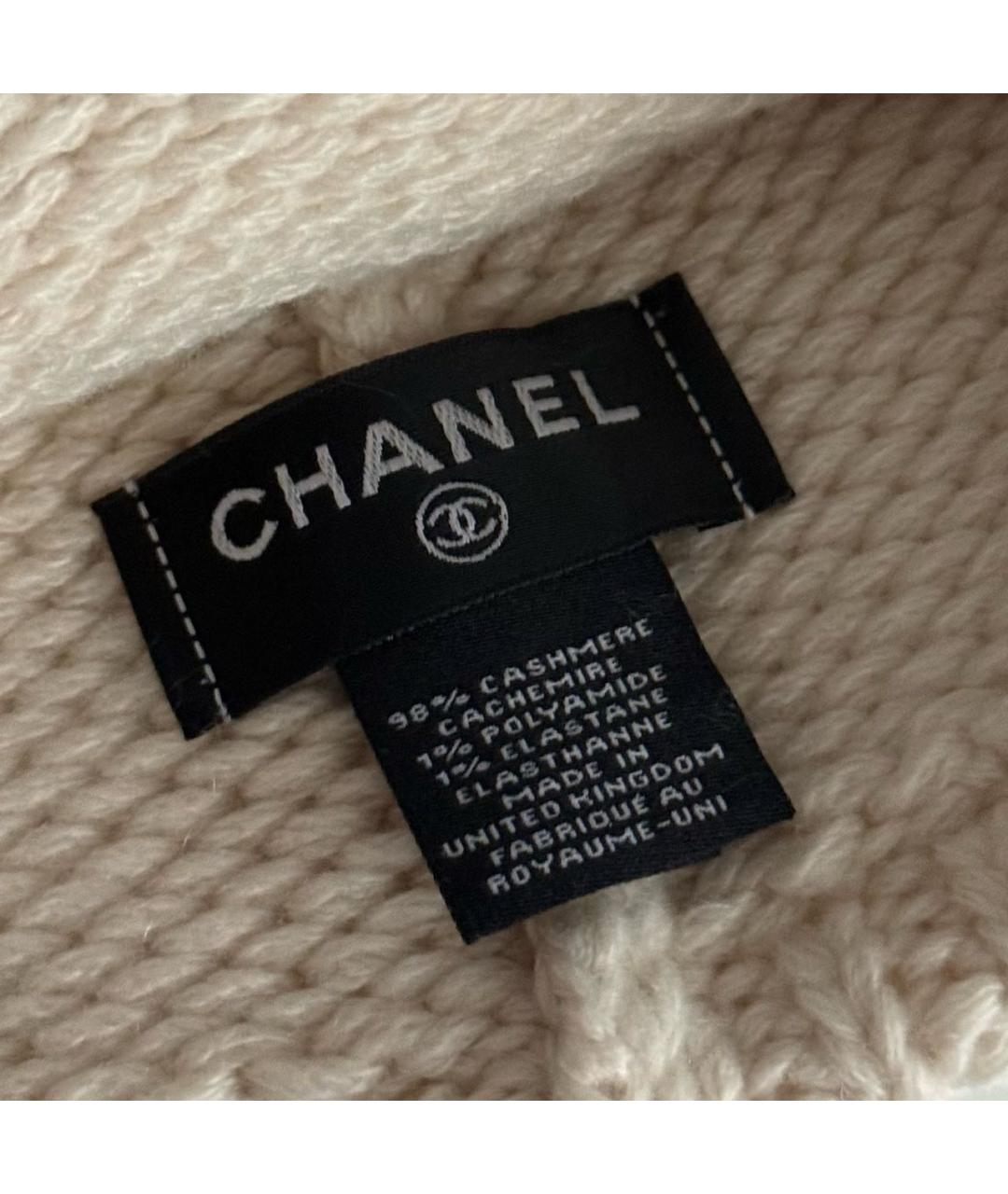 CHANEL Бежевая кашемировая шапка, фото 4