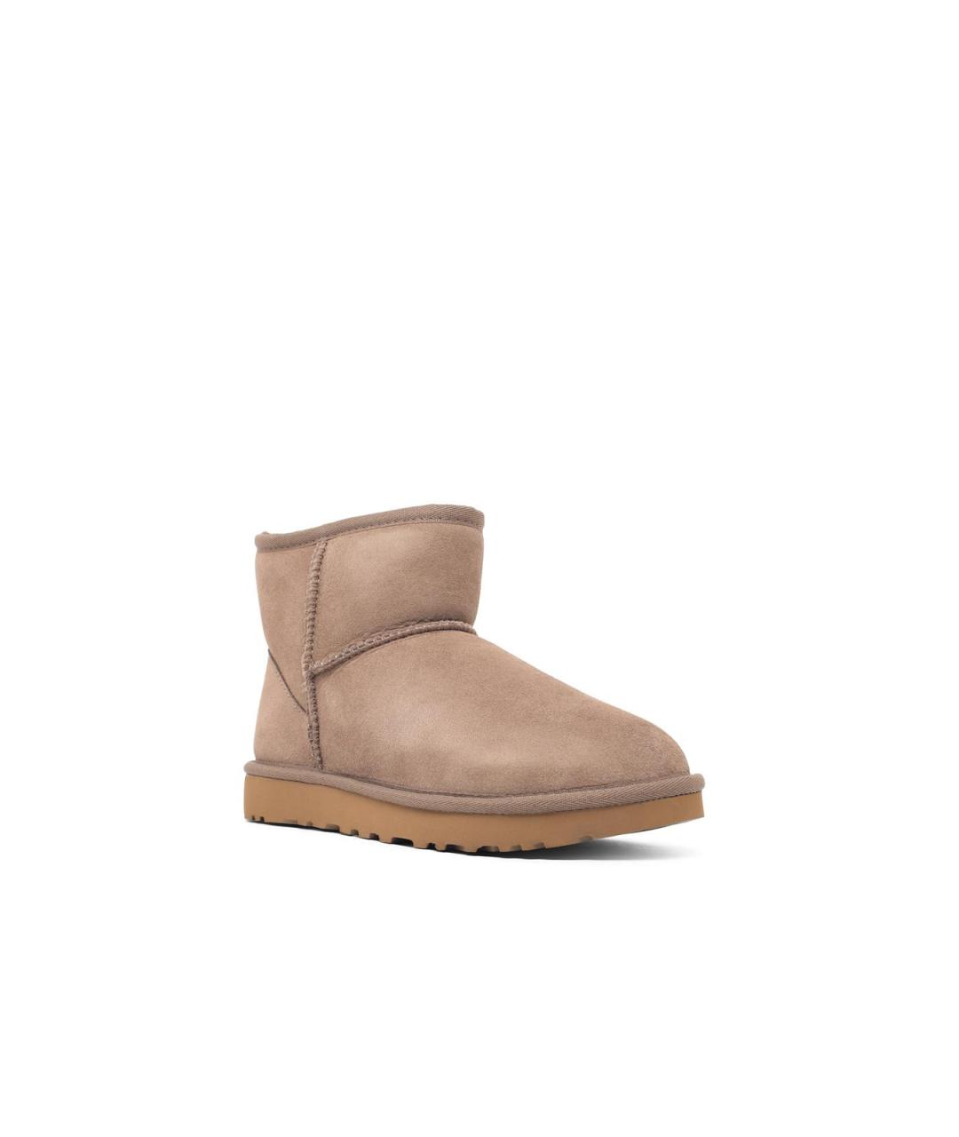 UGG Бежевые кожаные ботинки, фото 2