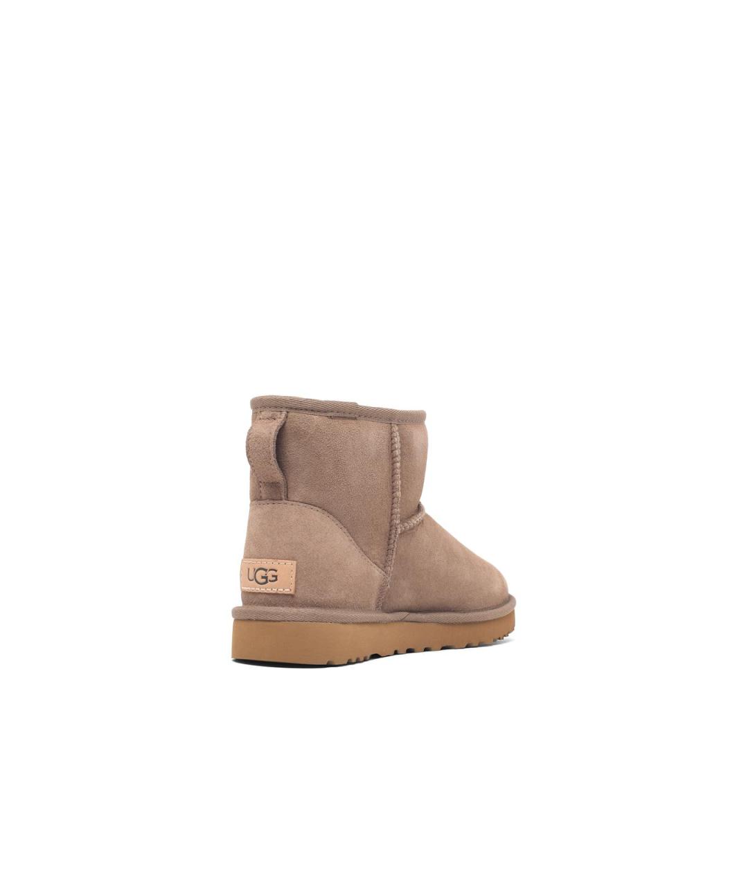 UGG Бежевые кожаные ботинки, фото 3