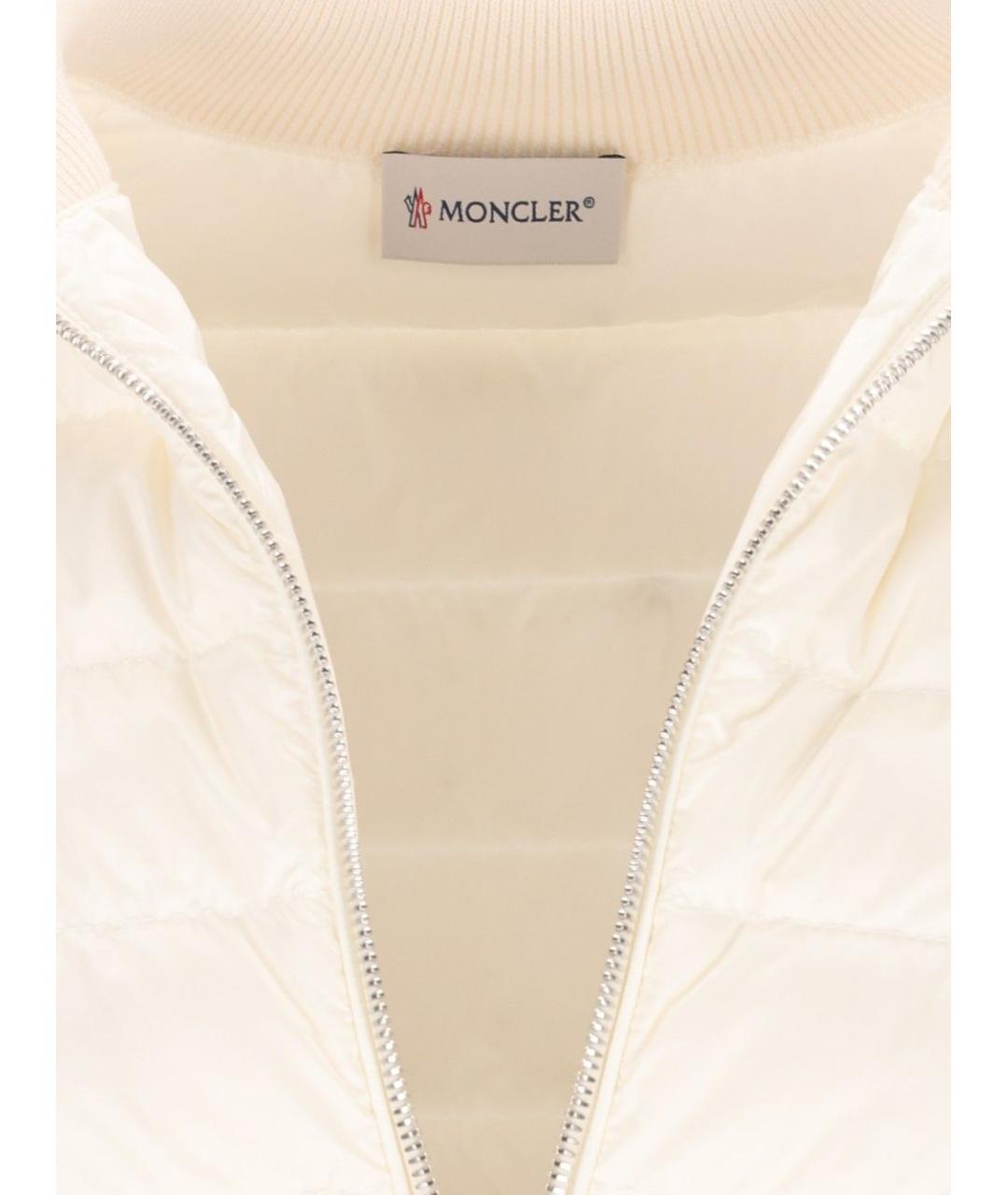 MONCLER Белый шерстяной кардиган, фото 4