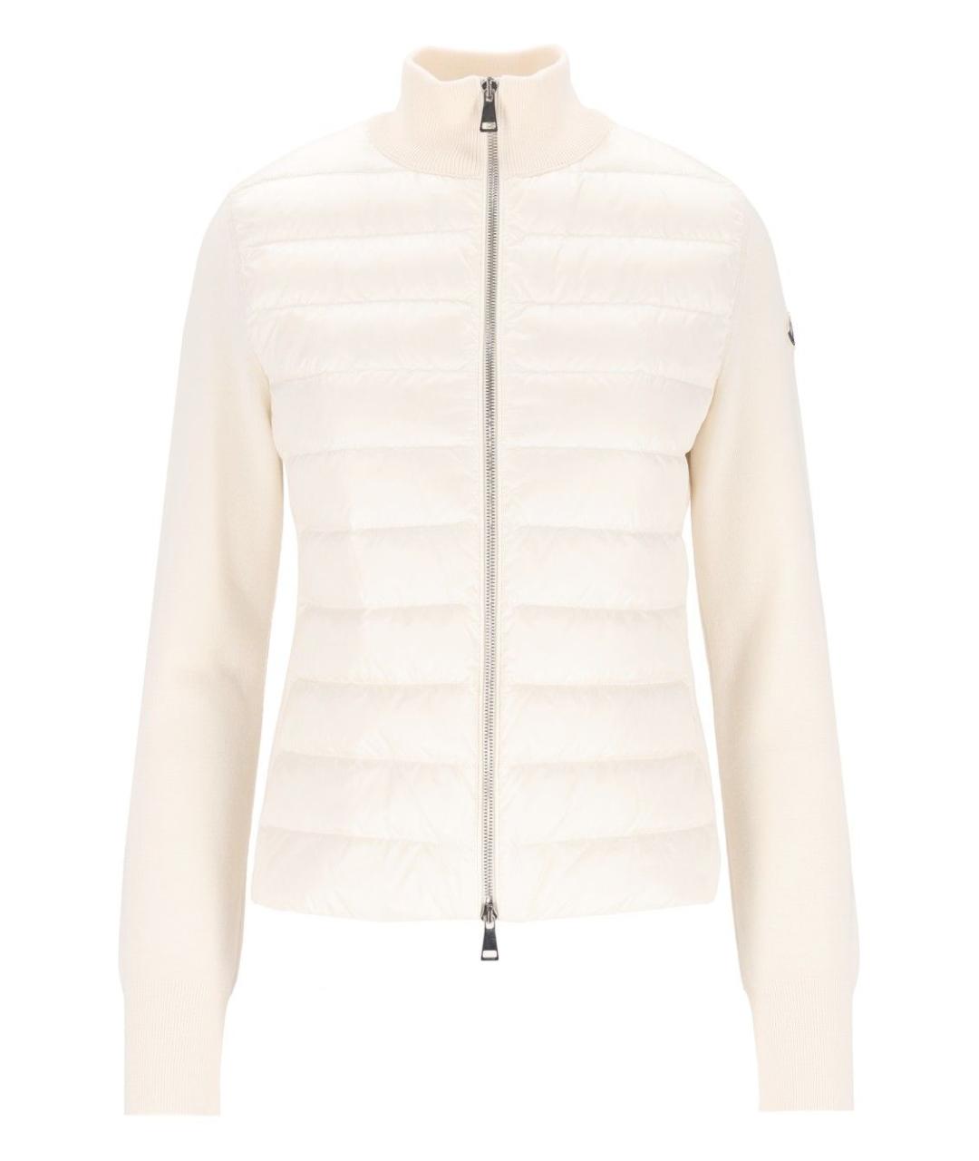 MONCLER Белый шерстяной кардиган, фото 1
