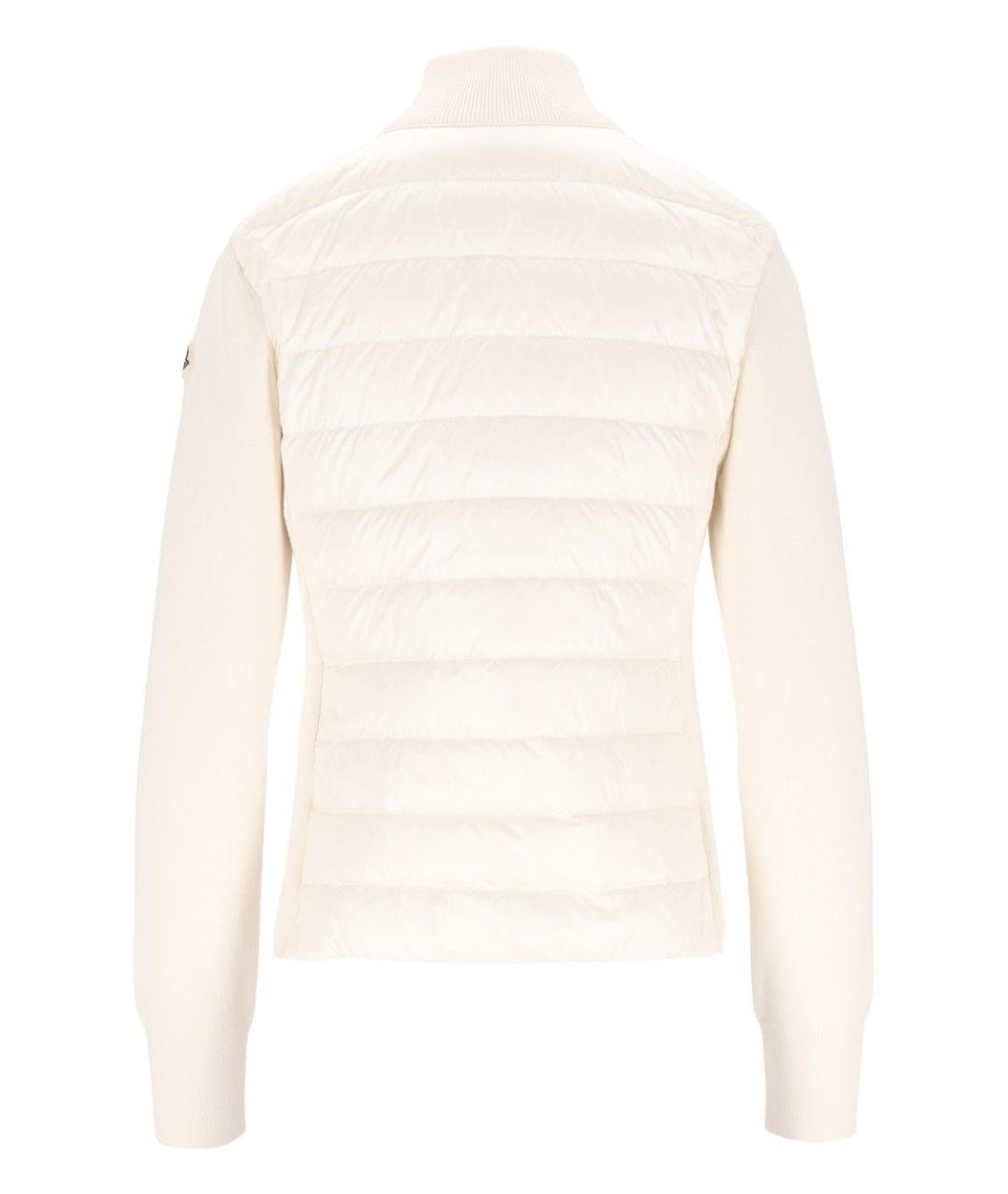 MONCLER Белый шерстяной кардиган, фото 2