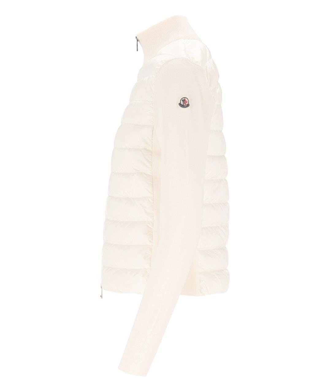 MONCLER Белый шерстяной кардиган, фото 3