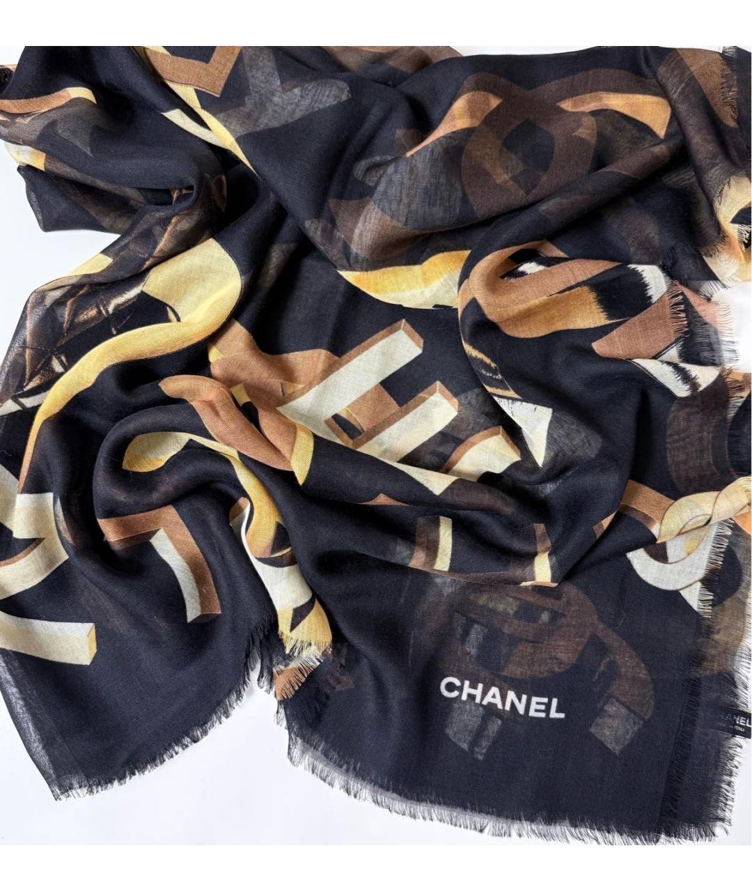 CHANEL Мульти кашемировый шарф, фото 8